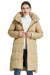 Orolay Women's Warm Stylish Winter Hoodie Down Coat Khaki M