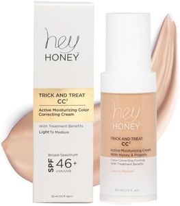 Hey Honey Trick and Treat CC Cream SPF 46 | Active Moisturizing Color Correcting Cream with Honey & Propolis | Best Cover For Rosacea, Skin Redness & Mature Skin | Cruelty-Free | 1 oz (Light-Medium)