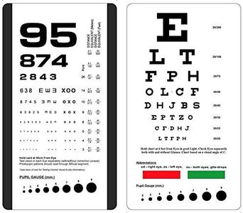 KASHSURG Rosenbaum/Snellen Pocket Eye Chart,Set of Two Charts in a Pouch