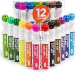Playkidiz Darice Washable Dot Markers for Toddlers, 12 Colors (40ml 1.35oz) Paint Marker Art Set, Water Based Non-Toxic Bingo Daubers for Kids