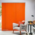 MSR 116 Vertical Blinds/Curtains and Shades for Home Furnishing(Balcony,Kitchen,Bedroom,Bathroom etc) Action Orange (7 ft(W)*7 ft(H))