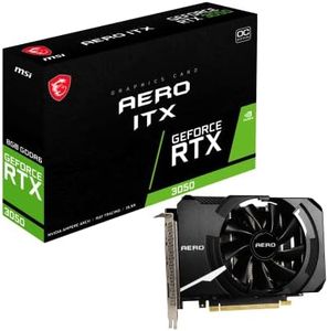 MSI Gaming GeForce RTX 3050 8GB GDDR6 Boost Clock: 1807 MHz 128-Bit HDMI/DP PCIe 4 Single Fan Ampere OC ITX Graphics Card (RTX 3050 AERO ITX 8G OC)