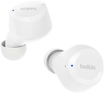 Belkin SoundForm Bolt Auricolari true wireless, earbud wireless con 28 ore di batteria, modalità Mono, resistenza a sudore e’acqua (IPX4), cuffie Bluetooth con microfono per iPhone, Galaxy e altri