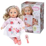 Baby Annabell Sophia - 43cm soft bodied doll with hair for styling - Suitable for children aged 2+ years - Perfect doll for toddlers & younger children - Includes Doll, Hairbrush and Outfit - 706572