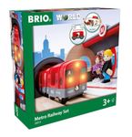 BRIO World Metro Train Set for Kids Age 3 Years Up - Wooden Railway Accessories and Add Ons - Gifts for Boys and Girls