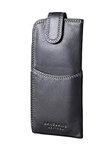 Lakeland Leather Real Leather Glasses Case (Black Stud Fastening)