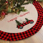 LOMOHOO Christmas Tree Skirt,Burlap