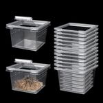 Auch 24 Pcs Insect Spider Terrariums Breeding Box Small Reptile Hatching Container Transparent Cricket Keeper Breeder Box Feeding Spider Cage with Lid for Scorpion Gecko Tortoise (24 Pcs Insect Boxes)