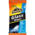 Car Glass Wipes by Armor All, Auto Glass Cleaner Wipes for Dirt and Dust, 60 Count