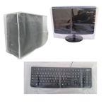 Computer Dust Cover, JeJos Monitor +Keyboard+CPU Tower Desktop 3 Pieces Set PC dust proof Computer covers Case (21'' Monitor Set)