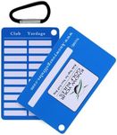 Golf Distance/Yardage Tag - Attach to Golf Bag - Erasable - Quick Reference Golf Club Range Card - Record Your Distance | Must-Have Golf Accessories for Men, Women & Junior Golfers | Tee Gift