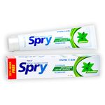 Spry Xylitol Toothpaste 5oz, Fluoride Free Toothpaste Adult and Kids, Teeth Whitening Toothpaste with Xylitol, Breath Freshening, Mouth Moisturizing Ingredients, Spearmint (Pack of 1)