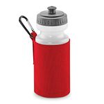 Quadra Water Bottle And Fabric Sleeve Holder (One Size) (Classic Red)