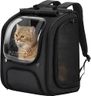 pecute Cat Backpack Large Space, Cat Carrier Backpack Breathable, Stable Bubble Pet Carrier, Pet Backpack With Sun Protection Roller Blinds, Dog Backpack for Hiking, Walking, Travelling, Black