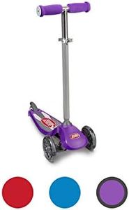Radio Flyer Lean 'N Glide Scooter with Light Up Wheels Kids Scooter Purple