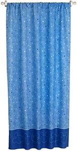 Disney Mickey Mouse Playground Pals Curtain Panel with Tie Back, Blue and Light Blue