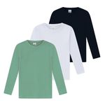 The Essentials Wardrobe Girls TEW 3 Pack LS T- Shirt - Assorted - 1-10/11 Years