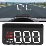 Car Head Up Display, Speedometer for Car Digital, Car Portable Speed Monitor, Universal Vehicle Compatibility for All Vehicle (Black 002)