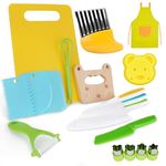 18 Pcs Kitchen Knife Set for Safe Cutting Fruits and Vegetables; Montessori Cooking Tools; Toddler Cooking Set; Children Cooking Set;