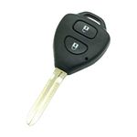 BROVACS Replacement Key Shell Compatible with TOYOTA Corolla RAV4 Hilux Avalon 2 Button Keyless Entry Remote Key Case Fob PG404