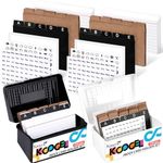 Koogel 268PCS Index Card Holder Kit, 2PCS Index Card Box with Ruled Index Cards Dividers Stickers for Student Teacher Office School