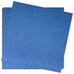 Crafasso 12" x 12" 300gms Heavy & Premium Glitter cardstock, 15 Sheets, Marine