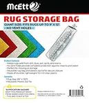 Rug Storage Bag and Zip Tie - NO Vent Holes - Giant Size Fits Rugs up to 9' x 12' - Protects Rolled Rugs for Moving or Storage