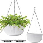 T4U 12 Inch Large Hanging Planters 