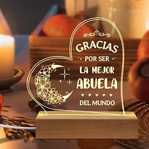 Regalo Abuela, Regalos para Abuela Luz Nocturna, Regalos Originales Abuela, Regalos Abuela Cumpleaños, Regalos para Abuela de la Nietos Nietas