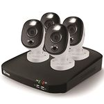 Swann Home DVR Security Camera System with 1TB HDD, 4 Camera 8 Channel, 1080p Full HD Video, Indoor & Outdoor Wired CCTV, Colour Night Vision, Heat Motion Detection & Spotlights, 846804WL