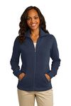 Port Authority Womens Slub Fleece Full-Zip Jacket (L293) -Navy -M