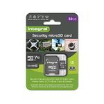 Integral Micro SD Security Card 32GB for Dash-Cams, Home Cams, CCTV, Body Cams and Drones. Extended lifetime and reliable recording time after time with High Endurance