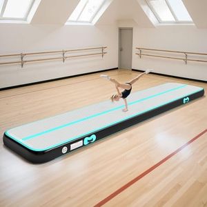 YITAHOME Air Gymnastics Mat 20ft Tumble Track Mat 8 Inches Thick Inflatable Tumbling Mat with Electric Pump & Carry Bag for Home Use/Tumble/Gym/Training/Cheerleading/Park/Water