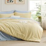 Bedsure Yellow King Size Comforter Set - Bedding Set King 7 Pieces, Bed in a Bag Bed Set with Comforter, Sheets, Pillowcases & Shams