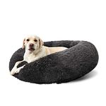 ANWA Washable Dog Round Bed Large Dogs, Donut Dog Bed Medium Dog, Comfy Dog Calming Cuddler Bed 30''