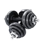 AJX 15/20/30kg Set Cast Iron Adjustable Weights Dumbbells Set Home Gym Training Weights for Men Women Workout Fitness Weight Lifting at Home Gym, Black (15, Set)