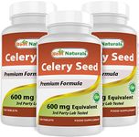 Best Naturals Celery Seed 600 Mg 180 Tablet (180 Count (Pack of 3))