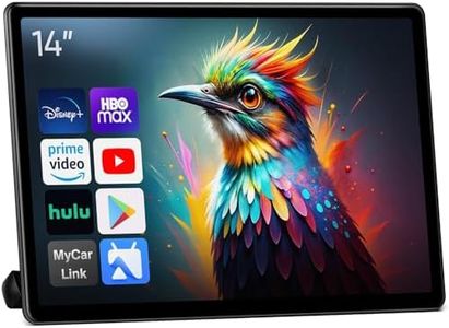 14" Car TV Headrest Monitor for Cars Back Seat Universal Rear Entertainment System Support Phone Wireless Mirror Link Touch Screen 4K,with WiFi/Bluetooth/HDMI/USB/Video Player 2G+32G (14" 2+32 1pcs)