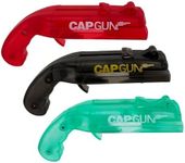 Cap Shooting Bottle Opener Gun - Launches Caps for World Cup Parties, BBQs & Adult Gatherings, Fun Gadget for Men, Unique Gag Gift for Sports Events (3PC Red Black Green)
