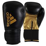 adidas Men’s Hybrid 50 Boxing Gloves, Black/Gold, 14 oz