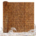 PAKNANO Natural Reed Fence,4FT X 16.4FT Bamboo Fencing Privacy Reed Screening for Outdoor,Gallery,Restaurant,Hotel,Patio (Brown)