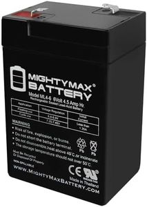 Mighty Max Battery ML4-6 - 6 Volt 4.5 AH, F1 Terminal, Rechargeable SLA AGM Battery