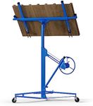 Drywall Lift Panel 16' Lift Drywall Panel Hoist Jack Lifter Jack Rolling Caster Wheel Sheetrock Drywall Lift Construction Tools for Ceiling - Blue