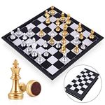 Peradix Travel Chess Board Set Games - Magnetic Chess Piece with Portable/Foldable Board- Educational Toys For Kid/Children/Adults -Traditional Game Gift