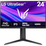 LG Ultragear 24GS65F IPS Full HD Gaming Monitor, 24 Inch, 1920 X 1080, 1ms, 180Hz, HDR 10, NVIDIA G-Sync Compatible, AMD FreeSync, Height/Pivot/Tilt Adjustable Stand, Borderless Design, DP, HDMI