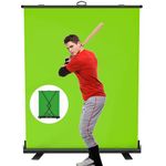 WASJOYE Green Screen Background with Stand, Portable Collapsible Chroma Key Backdrop, Auto-Locking Wrinkle-Resistant Photography Background for Video, Live Game, Studio, Black Case.(200 * 150cm)