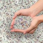 T4U Crystal Chips Stone Crushed Quartz Glass 1LB - Fluorite Tumbled Gravel Small Decorative Pebbles Bulk, Mini Polished Rocks Pieces for Crafts, Vases Filler, Succulent Plants, Aquarium Gravel Rocks