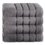 GC GAVENO CAVAILIA Hand Towels For Bathroom | 4 Piece Egyptian Cotton Towels | 500 GSM Quick Dry & Water Absorbent Towel For Gym-Spa, Dark Grey