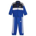 adidas Unisex Baby Tiberio 3-Stripes Colorblock Shiny Kids Tracksuit, 3-4 Years