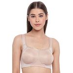 Enamor Women's F048 Nylon Comfort Minimizer Bra With Side Shaping - Non Padded Non Wired Full Coverage(F048-Tan Skin-36C)